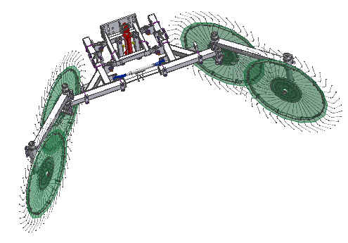 front mounted v rake